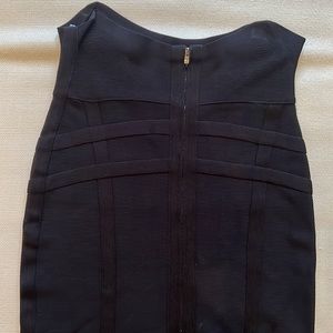 Black Herve Leger bodycon skirt